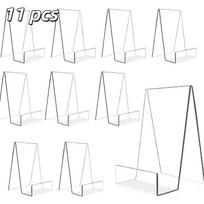 11pcs Clear Acrylic Book Display Stand | Easel with Ledge Tablet Holder for Books, Pictures, Notebooks, CDs, Artworks