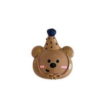 Geometry Bear Hair Clip Acrylic Plastic Grab Clip Creative Cartoon Hair Claw  Travel chaki