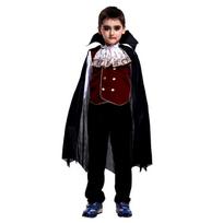 Exquisite Boys' Vampire Costume For Halloween With Spandex Material And Cape M
