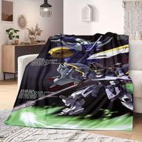 Wing Gundam Zero Flannel Blanket Warm,Comfortable,Suitable for Bedrooms,Sofas,Beds,Chairs,Picnics,Travel 75x90cm