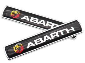 2 vnt./1 pora 3D metalinis automobilio sparno šoninis logotipas, automobilio durų galinio buferio galinės durys emblema ženklelis lipdukas Abarth Punto124/125/500 Stilo Ducato juoda