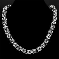 Men's Cuban Link Chain Necklace Stainless Steel Silver Color Basic Simple Rapper's Hip Hop Chains Jewelry colar NLT44S02