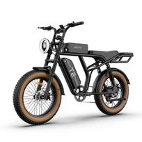 URLIFE T2 elektrinis dviratis suaugusiems, nuimama baterija 48V 15,6Ah, didelės padangos 20x4,0 colio, nuvažiuojamas atstumas 80-100 km ruda