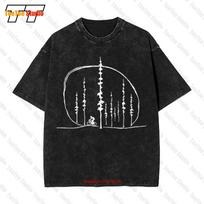 Biking In Forest Gravel Design Vintage Oversized TShirt VYZK S