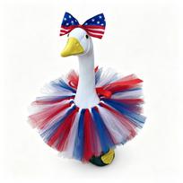 23 Inch Goose Costume Tutu Skirt with Bow Tie Set for Outdoor Decorative Use Porch Yard Display Suitable for Seasonal Events and Holidays One Size