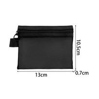 6/1PCS Portable Mesh Makeup Bag Multiple Sizes Black Transparent Cosmetic Bag Travel Toiletry Organizer Lipstick Storage Pouch 1PC