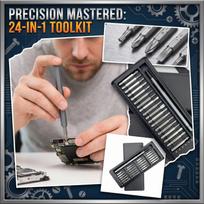 24 in 1 Multi Model Precision Screwdriver Set with Magnetic Bits and Storage Case for Electronics and Small Repairs One Size