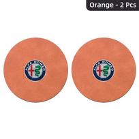2pcs Suede Car Coaster Water Cup Drink Holder Anti-Slip Pad For Alfa Romeo Giulia Stelvio Giulietta 156 159 147 Mito Accessories