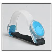 New Plastic PVC LED Light Up Armband Adjustable Wearable Night Warning Wristband Running Arm Belt Outdoor Sports Night mėlyna