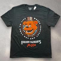 Five Nights at Freddys Freddy Fazbears Pizza Graphic T- Shirt Mens Large Black 3XL