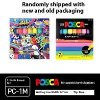 POSCA riboto leidimo grafiti žymeklių rinkinys, 5 antgaliai, profesionalios kokybės, padengimo galia, teminė spalvų paletė, akriliniai žymekliai, kūrybinės priemonės
