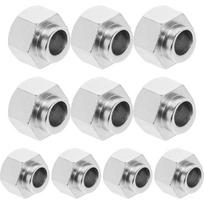 10Pcs Hexagonal Eccentric 3D Printer Nuts Carbon Steel Nickel Plated Rust Resistant Hand Twist Leveling Nut Set 3D Printer 1X1X0.6CM
