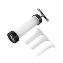 Home Kitchen Sausage Stuffer with 3 Filling Tubes Manual Hand Push Type Plastic Sausage Maker