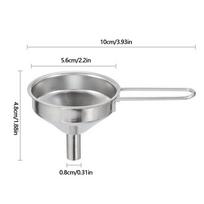 Stainless Steel Funnel Kitchen Oil Liquid Metal Funnel  for Liquor Flask Long Handle Hangable Metal Kitchen Funnel Kitchen Tools