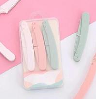 3Pc Safe Folding Ladies Face Shaver Eyebrow Trimmer Blade Anti-Scratch Razor Makeup Tools Eyebrow Trimmer Face Razor For Women