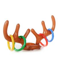 Christmas Game Toy Inflatable Santa Reindeer Antler Hat Ring Toss Kids Gift New Year Christmas Outdoor Inflated Toys 88x45cm