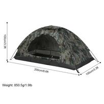 Tomshoo 1/2 Person Ultralight Camping Tent Single Layer Portable Hiking Tent Anti-Uv Coating Upf 30+ For Outdoor Beach Fishing