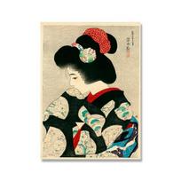 medžio masyvo rėmas Vintažiniai Rytų meno spaudiniai Tapyba Paveikslėliai Sienos Menas Geiša Japonų Tsuchiya Koitsu Ukiyoe Šiaurės šalių drobės Plakatai Namų dekoras 15*20cm(with frame)