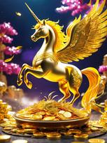 5D DIY Diamond Painting Gold White Swings Unicorn Cross Stitch Kit Full Diamond Embroidery Mosaic Art Picture Rhinestone 2024 Full Round 20x30CM