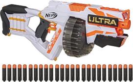 "Nerf Ultra One" variklinis blasteris perdirbamoje pakuotėje - pažangus dizainas, didelės talpos būgninis dėklas, 25 "Nerf Ultra" strėlės