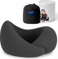 "Ostrichpillow Go Neck Pillow" pagalvė, kelioninė pagalvė su atminties putomis, 360º ergonomiškas dizainas, asimetriški šonai, pridedamas kelioninis krepšys, skalbiamas modalinis užvalkalas