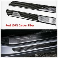 2 vnt Universalus durelių slenksčio dangtelis automobilio nusidėvėjimo plokštės skydelis Step Protector Apsauga Tikras anglies pluoštas 60 cm