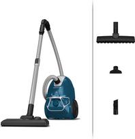 "Rowenta" RO3950 Dulkių siurblys su maišeliu, 750 W = 2000 W, itin tylus, su higienos filtru, su parketo antgaliu, mėlynas, Dulkių siurblys.