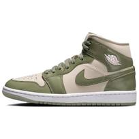 Air Jordan 1 Mid SE Sea Glass Women Sneakers Green Oil-Green Metallic-Silver HF4079-003 35.5