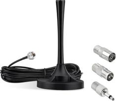 "Superbat" FM radijo antena DAB antena su magnetiniu pagrindu + 3 m ilginimo kabelis + 3 jungtys, skirta vidaus radijo imtuvui, AV garso ir vaizdo namų kino imtuvui, stereo imtuvui su "Bluetooth" maitinimo sistema ir kt.