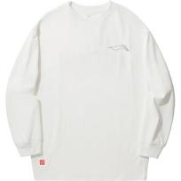 Li Ning Skateboard Series Loose Fit Round Neck Printed Sweatshirt Unisex sweatshirt Off-White AHSU943-2 L