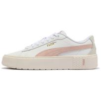 Puma Smash Platform Comfortable Lightweight Low-Top Sneakers Women sneakers White Pink 392979-02 35.5