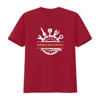 Mechanic Men's T Shirt vintage Washed designer clothes Stylish Stretched homme streetwear Breathable fashion Versatile S