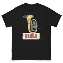 Tuba Muzikos Instrumentas Iliustracija Marškinėliai L