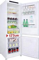 Įmontuojamas šaldytuvas su šaldikliu, 177 cm aukščio x 54 cm pločio, "No Frost Plus", šaldiklio su šaldikliu derinys, įmontuojamas 178 šaldytuvas, 248 L (186 L/62 L), efektyvus energijos vartojimas, 5 turi, tylus, keičiamos durelės