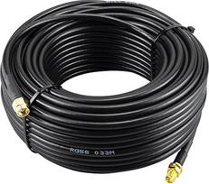 RG58 SMA į SMA kabelį 25 m WiFi antenos kabelis SMA moteriškos lyties į SMA vyriškos lyties koaksialinį kabelį Mažai nuostolių 50 omų koaksialinis kabelis, skirtas WiFi antenai / radijui / FPV dronui ir kt.