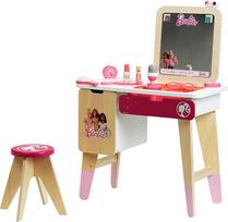 Theo Klein 5716 BarbieTM - Schminktisch und Vlogger Studio I Mit Recording Leinwand aus Holz I Inkl. Accessoires I Spielzeug für Kinder ab 3 Jahren