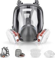 Visiška apsauginė kaukė Respirator kaukė Daugkartinio naudojimo apsauginė kaukė su aktyvuotos anglies filtru dažymui Apsaugo nuo dujų, dažų, dulkių, cheminių medžiagų ir kitų darbų saugos