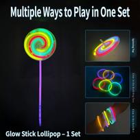 Celebrous Internet Same-Style Fluorescent Lollipop Fluorescent Rotating Gyro Luminous Stick Luminous For Kids Adults Children's Birthday Gift Holiday