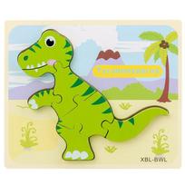 Wooden Baby Cartoon Dinosaur 3D Puzzle Jigsaw For Kids Boy Girl Montessori Early Learning Educatioanl Puzzle Toys
