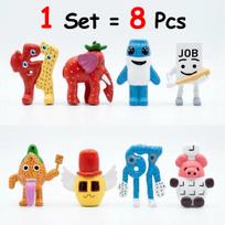Steal 8Pcs/Set A Brainrot Blue No.67 Anime Toy Cute House Dolls Game Surrounding Blue No.67 Pvc Collection Decorations Model Toy