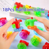 Mini 18Pcs Finger Spinning Gyro Toys Color Torsion Speed Decompression Kids Party Favors Birthday Gifts Pinata Fillers