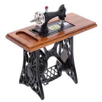 Dollhouse 112 Miniature Furniture Retro Sewing Machine Tailor Toy Doll House Vintage Decoration Accessories For Kids Adults Children's Birthday Gift