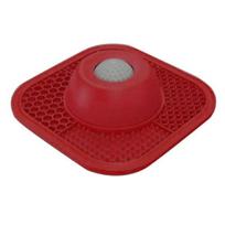Slow Feeder Dog Bowl for Liquid Treat, Dog Bowl with Licking Ball, Dog Lick Bowl for Safe Eating, Bone Broth, Yogurt, Wet Dog Food raudona