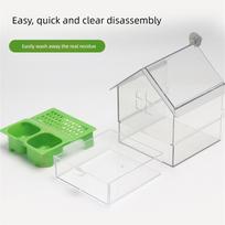 Detachable Not Splash Parrot Feeder Hanging Cage Mounted Food Bowl User Safe Plastic Bird Feeding Accessory Easy balta
