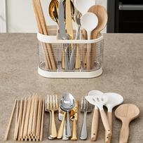 Hygienic Chopstick Drying Rack With Drainage Hole Kitchen Countertop Organizer Plastic Utensil Holder For Small Space balta