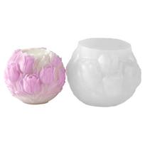 Flower Embossed Silicone Candle Molds Food Grade Silicone Baking Mould for Resin Casting Making Candle Soap Chocolate 5476
