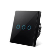 1/2/3 Gang Light Touch Switch LED Panel Tempered Glass Wall Screen Smart-Switch