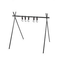 Aluminum Alloy Camping Hanging Rack Lightweight Cookware Pot Pan Rack Multifunctional for Picnic Barbecue for Hiking Backpacking