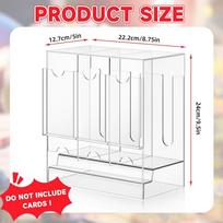 Booster Box Case 3-slot Acrylic Card Dispenser Storage Transparent Organizer For Sports Bedroom Home Game Business Workplace balta