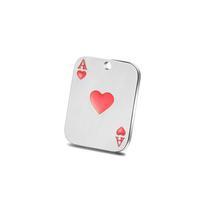 4Pcs Stainless Steel Playing Card Spades Ace Queen Charm Pendant  ID Blank Tag Mirror Polished For DIY Jewelry Making